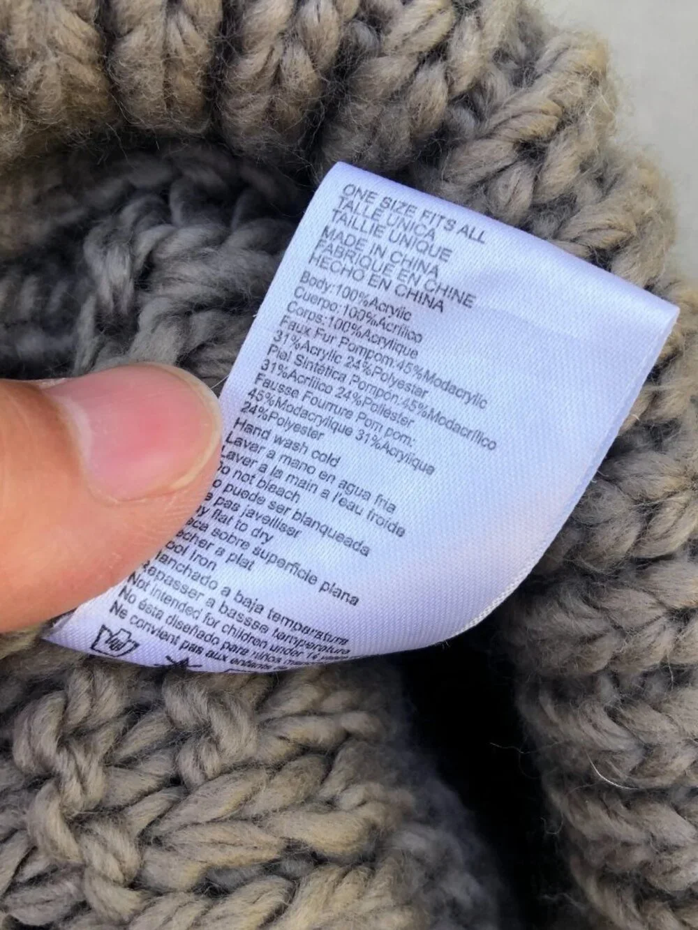 MINICCI Winter Pom Beanie Hat Women's One Size Brown Cuffed Cap
